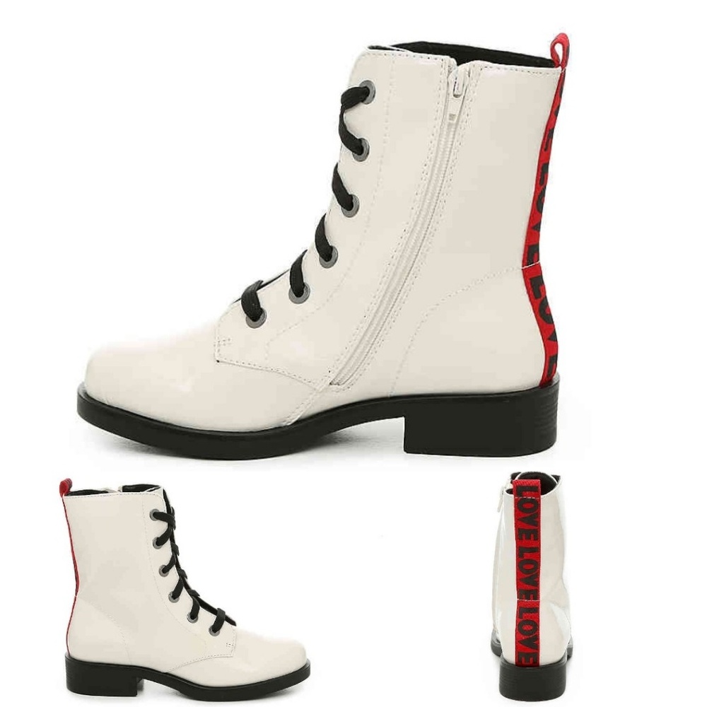 Bamboo Cosmo 04S Combat Boot( off white - Picture 3 of 8